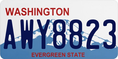 WA license plate AWY8823