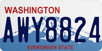 WA license plate AWY8824