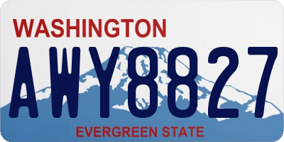 WA license plate AWY8827