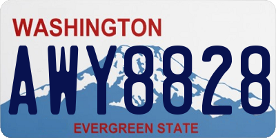 WA license plate AWY8828