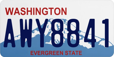 WA license plate AWY8841