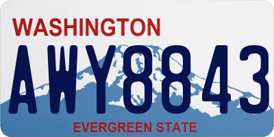 WA license plate AWY8843