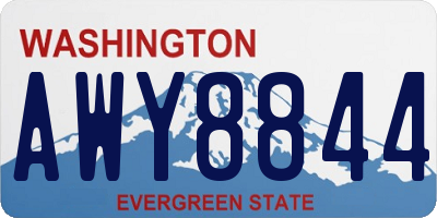 WA license plate AWY8844