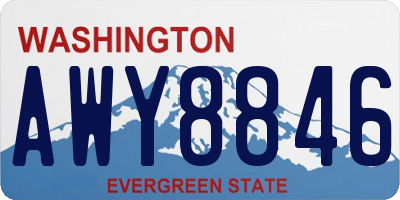 WA license plate AWY8846