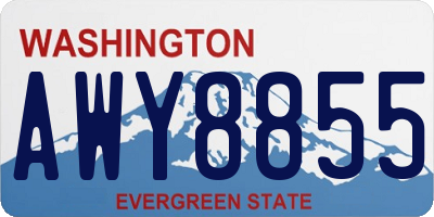 WA license plate AWY8855