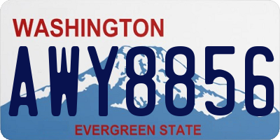 WA license plate AWY8856