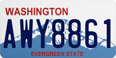 WA license plate AWY8861