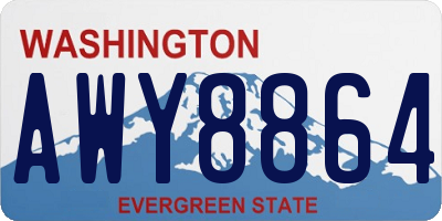 WA license plate AWY8864