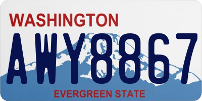 WA license plate AWY8867