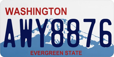 WA license plate AWY8876