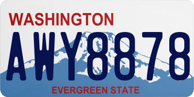 WA license plate AWY8878