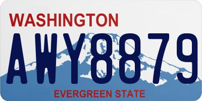WA license plate AWY8879