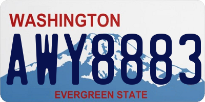 WA license plate AWY8883