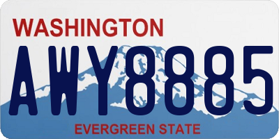 WA license plate AWY8885