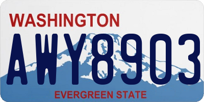 WA license plate AWY8903