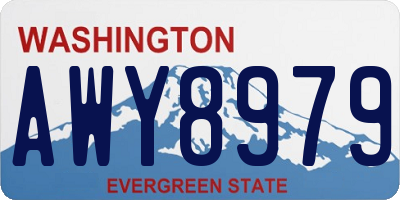 WA license plate AWY8979