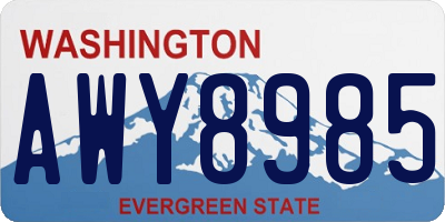 WA license plate AWY8985