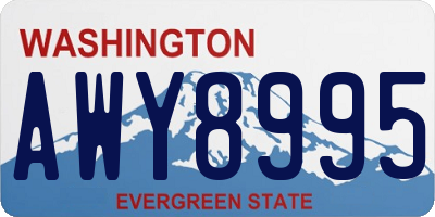 WA license plate AWY8995