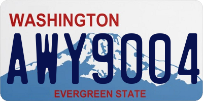 WA license plate AWY9004