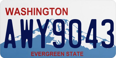WA license plate AWY9043