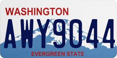 WA license plate AWY9044