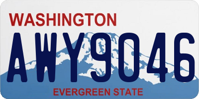 WA license plate AWY9046