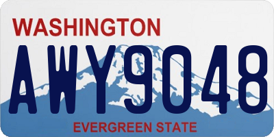 WA license plate AWY9048