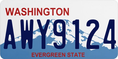 WA license plate AWY9124