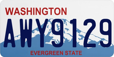 WA license plate AWY9129