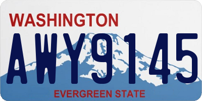 WA license plate AWY9145