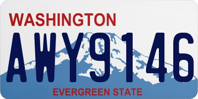 WA license plate AWY9146