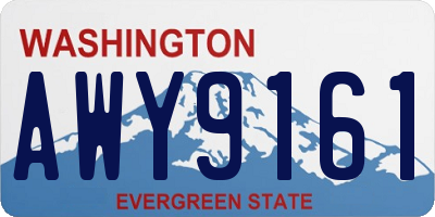 WA license plate AWY9161