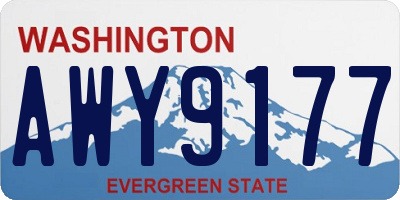 WA license plate AWY9177