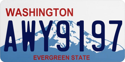 WA license plate AWY9197
