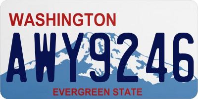 WA license plate AWY9246