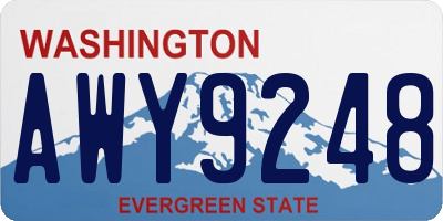 WA license plate AWY9248