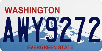 WA license plate AWY9272