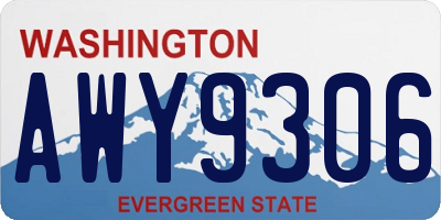 WA license plate AWY9306