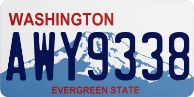 WA license plate AWY9338
