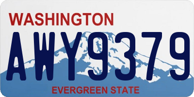 WA license plate AWY9379