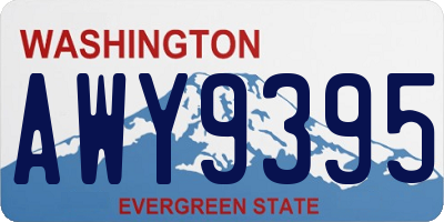 WA license plate AWY9395