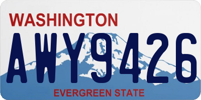 WA license plate AWY9426