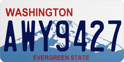 WA license plate AWY9427