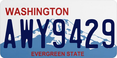 WA license plate AWY9429