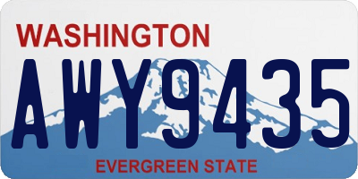 WA license plate AWY9435