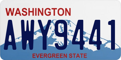 WA license plate AWY9441