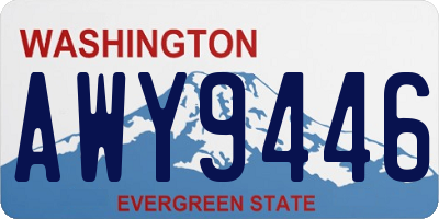 WA license plate AWY9446