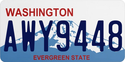 WA license plate AWY9448