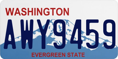WA license plate AWY9459