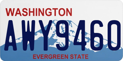 WA license plate AWY9460